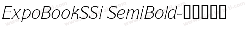 ExpoBookSSi SemiBold字体转换